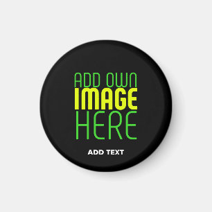MODERN EDITABLE SIMPLE BLACK IMAGE TEXT TEMPLATE MAGNET