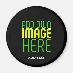 MODERN EDITABLE SIMPLE BLACK IMAGE TEXT TEMPLATE MAGNET