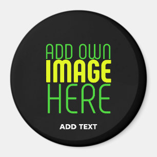 MODERN EDITABLE SIMPLE BLACK IMAGE TEXT TEMPLATE MAGNET