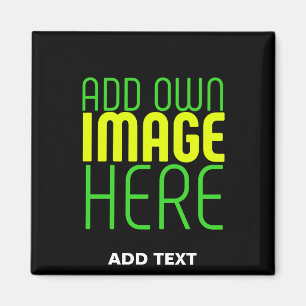MODERN EDITABLE SIMPLE BLACK IMAGE TEXT TEMPLATE MAGNET