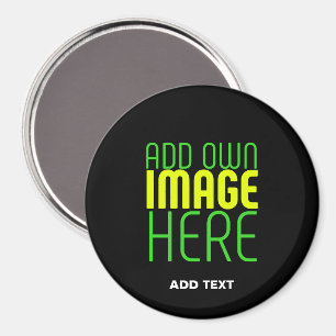 MODERN EDITABLE SIMPLE BLACK IMAGE TEXT TEMPLATE MAGNET