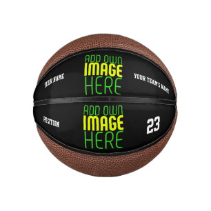 MODERN EDITABLE SIMPLE BLACK IMAGE TEXT TEMPLATE MINI BASKETBALL