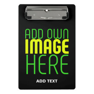 MODERN EDITABLE SIMPLE BLACK IMAGE TEXT TEMPLATE MINI CLIPBOARD