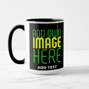 MODERN EDITABLE SIMPLE BLACK IMAGE TEXT TEMPLATE MUG