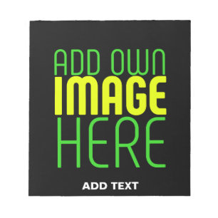 MODERN EDITABLE SIMPLE BLACK IMAGE TEXT TEMPLATE NOTEPAD