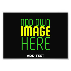 MODERN EDITABLE SIMPLE BLACK IMAGE TEXT TEMPLATE PHOTO PRINT