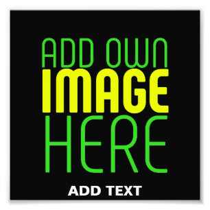 MODERN EDITABLE SIMPLE BLACK IMAGE TEXT TEMPLATE PHOTO PRINT