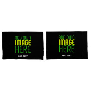 MODERN EDITABLE SIMPLE BLACK IMAGE TEXT TEMPLATE PILLOWCASE