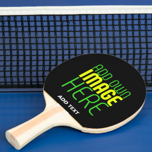 MODERN EDITABLE SIMPLE BLACK IMAGE TEXT TEMPLATE PING PONG PADDLE