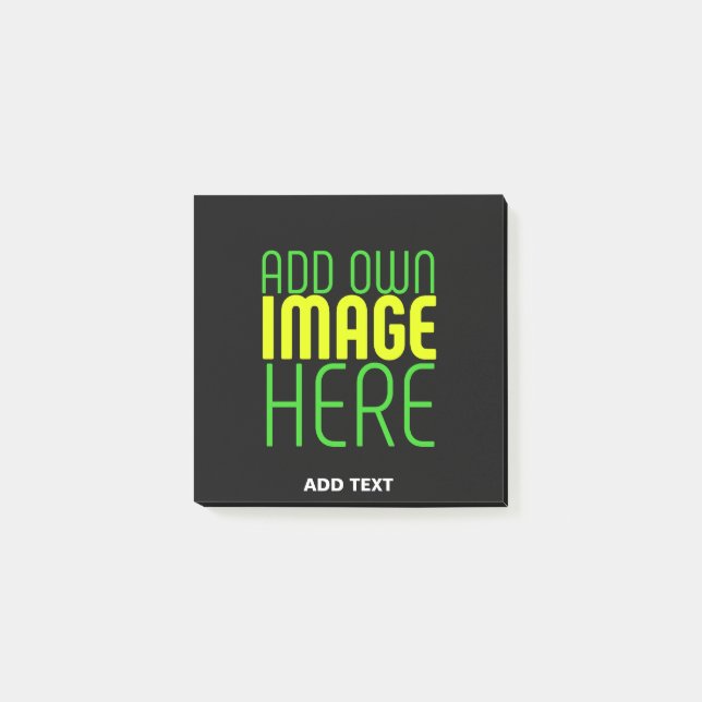MODERN EDITABLE SIMPLE BLACK IMAGE TEXT TEMPLATE POST-IT NOTES (Front)
