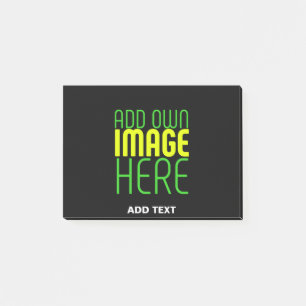 MODERN EDITABLE SIMPLE BLACK IMAGE TEXT TEMPLATE POST-IT NOTES