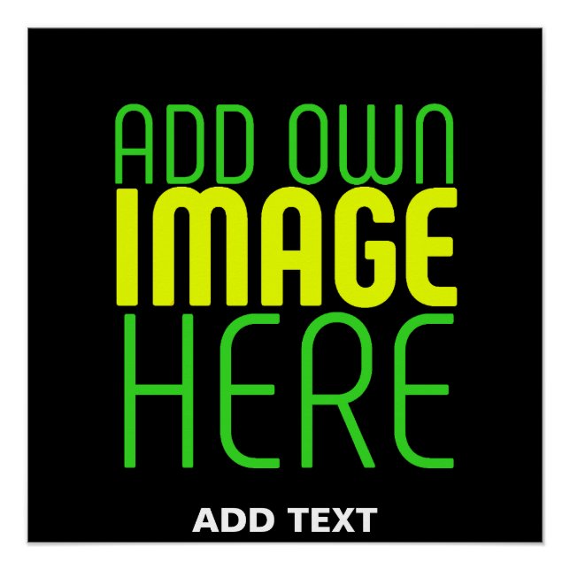 MODERN EDITABLE SIMPLE BLACK IMAGE TEXT TEMPLATE POSTER (Front)