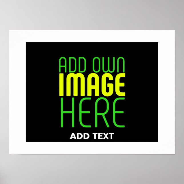 MODERN EDITABLE SIMPLE BLACK IMAGE TEXT TEMPLATE POSTER (Front)