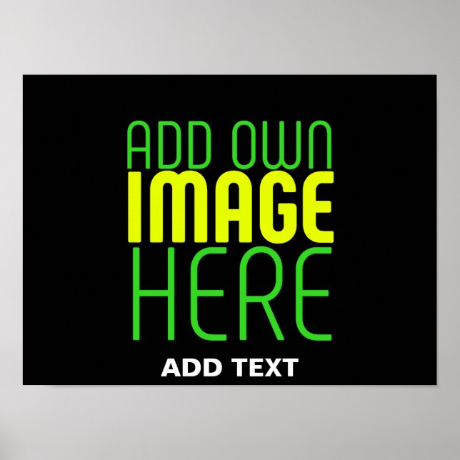 MODERN EDITABLE SIMPLE BLACK IMAGE TEXT TEMPLATE POSTER (Front)