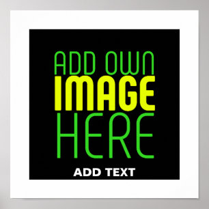 MODERN EDITABLE SIMPLE BLACK IMAGE TEXT TEMPLATE POSTER