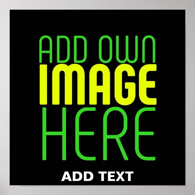 MODERN EDITABLE SIMPLE BLACK IMAGE TEXT TEMPLATE POSTER (Front)