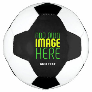 MODERN EDITABLE SIMPLE BLACK IMAGE TEXT TEMPLATE SOCCER BALL