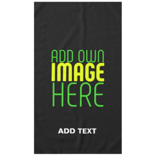 MODERN EDITABLE SIMPLE BLACK IMAGE TEXT TEMPLATE TABLECLOTH