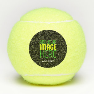 MODERN EDITABLE SIMPLE BLACK IMAGE TEXT TEMPLATE TENNIS BALLS