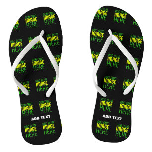 MODERN EDITABLE SIMPLE BLACK IMAGE TEXT TEMPLATE THONGS