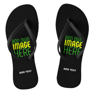 MODERN EDITABLE SIMPLE BLACK IMAGE TEXT TEMPLATE THONGS