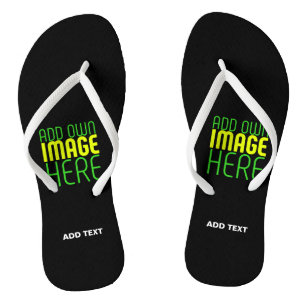MODERN EDITABLE SIMPLE BLACK IMAGE TEXT TEMPLATE THONGS