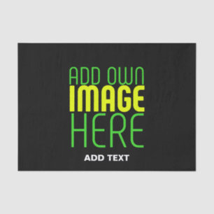 MODERN EDITABLE SIMPLE BLACK IMAGE TEXT TEMPLATE TISSUE PAPER