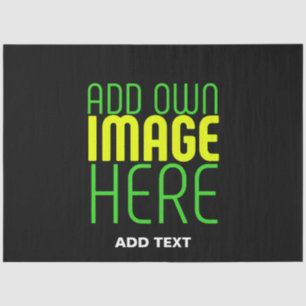 MODERN EDITABLE SIMPLE BLACK IMAGE TEXT TEMPLATE TISSUE PAPER