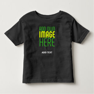 MODERN EDITABLE SIMPLE BLACK IMAGE TEXT TEMPLATE TODDLER T-Shirt
