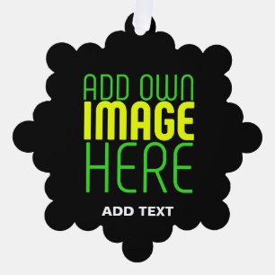 MODERN EDITABLE SIMPLE BLACK IMAGE TEXT TEMPLATE TREE DECORATION CARD