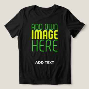 MODERN EDITABLE SIMPLE BLACK IMAGE TEXT TEMPLATE Tri-Blend SHIRT