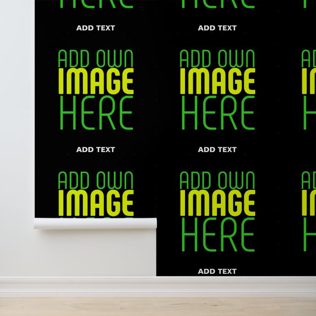 MODERN EDITABLE SIMPLE BLACK IMAGE TEXT TEMPLATE WALLPAPER (Application)