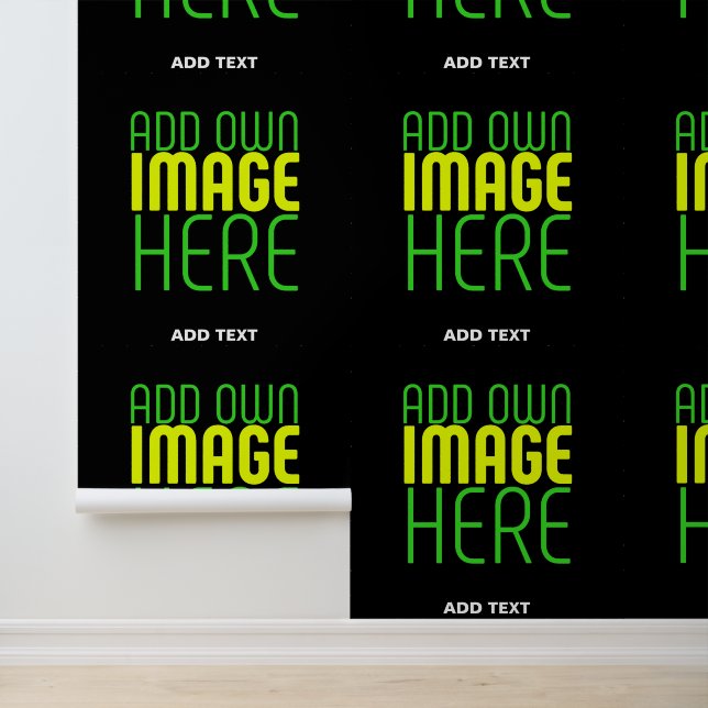 MODERN EDITABLE SIMPLE BLACK IMAGE TEXT TEMPLATE WALLPAPER (Application)