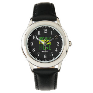 MODERN EDITABLE SIMPLE BLACK IMAGE TEXT TEMPLATE WATCH