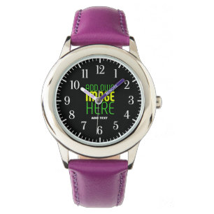 MODERN EDITABLE SIMPLE BLACK IMAGE TEXT TEMPLATE WATCH