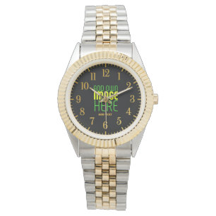 MODERN EDITABLE SIMPLE BLACK IMAGE TEXT TEMPLATE WATCH