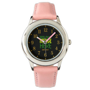 MODERN EDITABLE SIMPLE BLACK IMAGE TEXT TEMPLATE WATCH