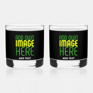 MODERN EDITABLE SIMPLE BLACK IMAGE TEXT TEMPLATE WHISKEY GLASS