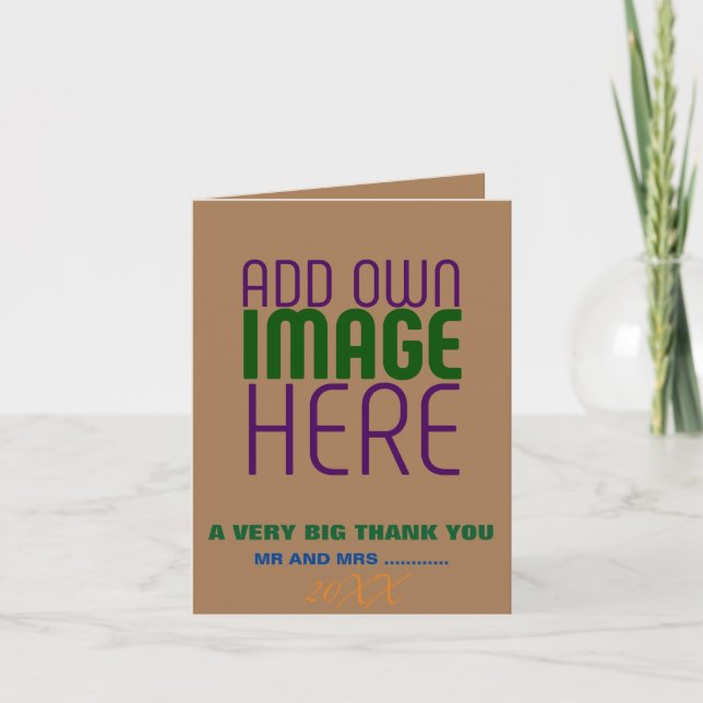 MODERN EDITABLE SIMPLE BROWN IMAGE TEXT TEMPLATE (Front)