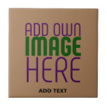 MODERN EDITABLE SIMPLE BROWN IMAGE TEXT TEMPLATE CERAMIC TILE<br><div class="desc">THIS IS A DESIGN FITTING FOR CUSTOMERS.YOU CAN CHANGE, RESIZE OR ADD LOGO, PHOTO, TEXT AND COLOURS THE WAY YOU WANT.THANK YOU.</div>