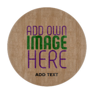 MODERN EDITABLE SIMPLE BROWN IMAGE TEXT TEMPLATE CUTTING BOARD