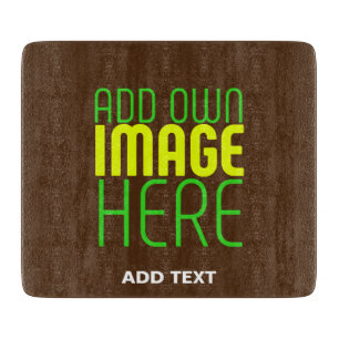 MODERN EDITABLE SIMPLE BROWN IMAGE TEXT TEMPLATE CUTTING BOARD