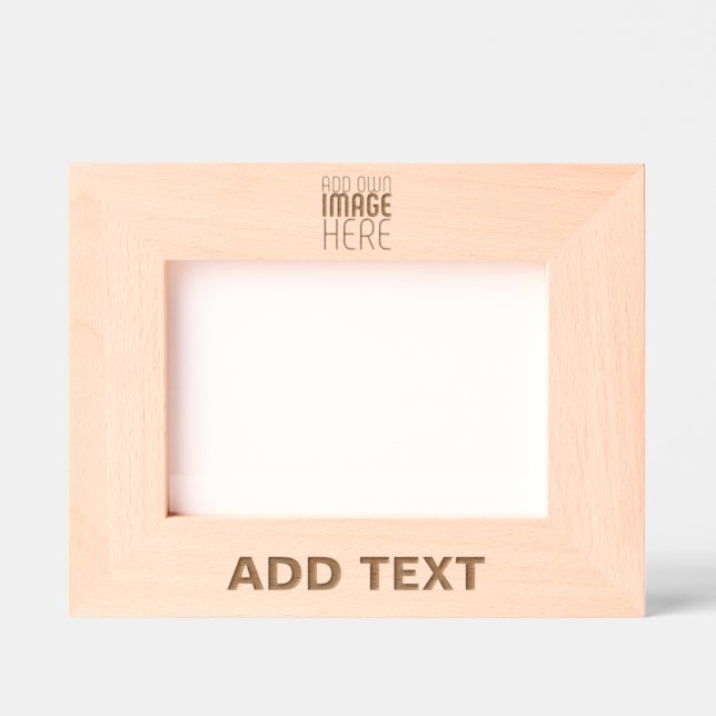 MODERN EDITABLE SIMPLE BROWN IMAGE TEXT TEMPLATE ETCHED FRAMES (Front)
