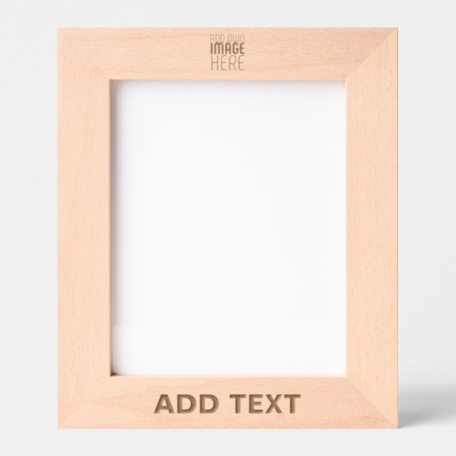 MODERN EDITABLE SIMPLE BROWN IMAGE TEXT TEMPLATE ETCHED FRAMES (Front)