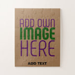 MODERN EDITABLE SIMPLE BROWN IMAGE TEXT TEMPLATE JIGSAW PUZZLE<br><div class="desc">THIS IS A DESIGN FITTING FOR CUSTOMERS.YOU CAN CHANGE, RESIZE OR ADD LOGO, PHOTO, TEXT AND COLOURS THE WAY YOU WANT.THANK YOU.</div>
