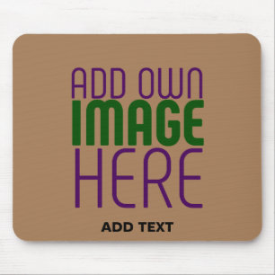 MODERN EDITABLE SIMPLE BROWN IMAGE TEXT TEMPLATE MOUSE PAD