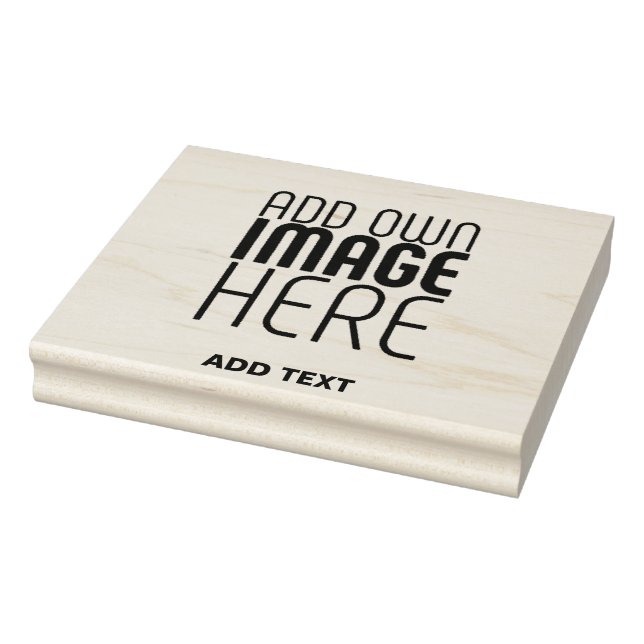 MODERN EDITABLE SIMPLE BROWN IMAGE TEXT TEMPLATE RUBBER STAMP (Stamp)