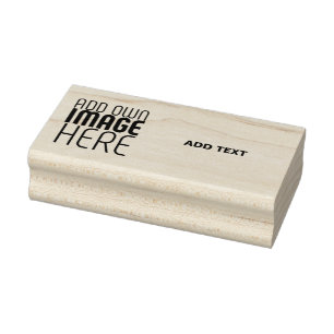 MODERN EDITABLE SIMPLE BROWN IMAGE TEXT TEMPLATE RUBBER STAMP