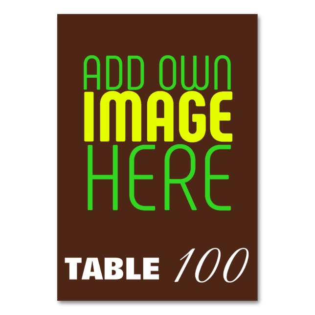 MODERN EDITABLE SIMPLE BROWN IMAGE TEXT TEMPLATE TABLE NUMBER (Front)