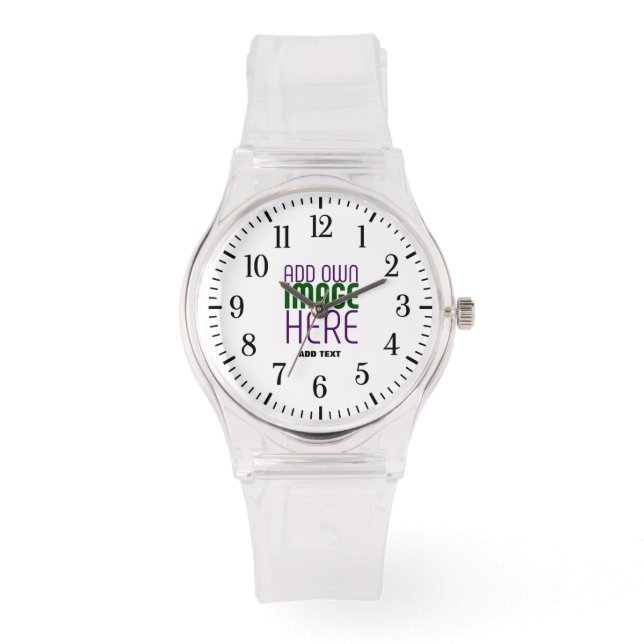 MODERN EDITABLE SIMPLE CLEAR IMAGE TEXT TEMPLATE WATCH (Front)